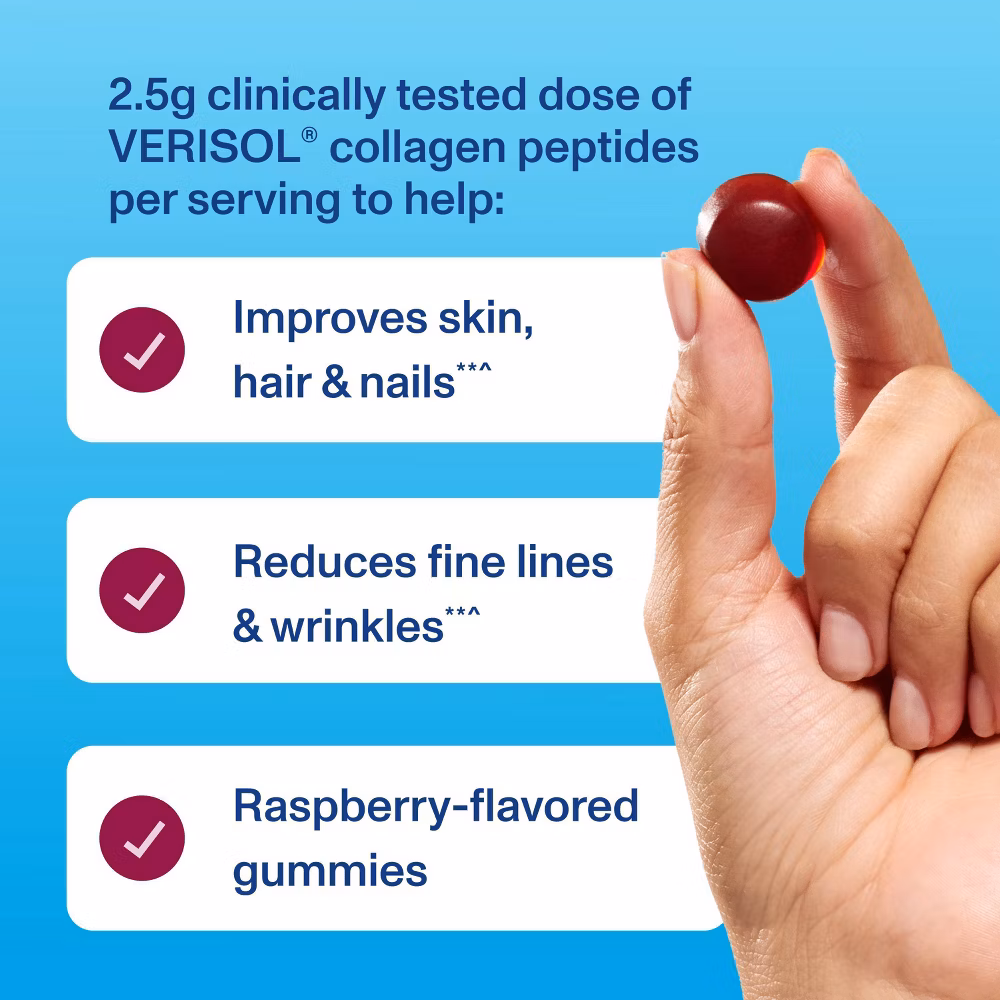 Vital Proteins Collagen Gummies - Raspberry - 120ct: Dietary Supplement, Gummies - Image 4