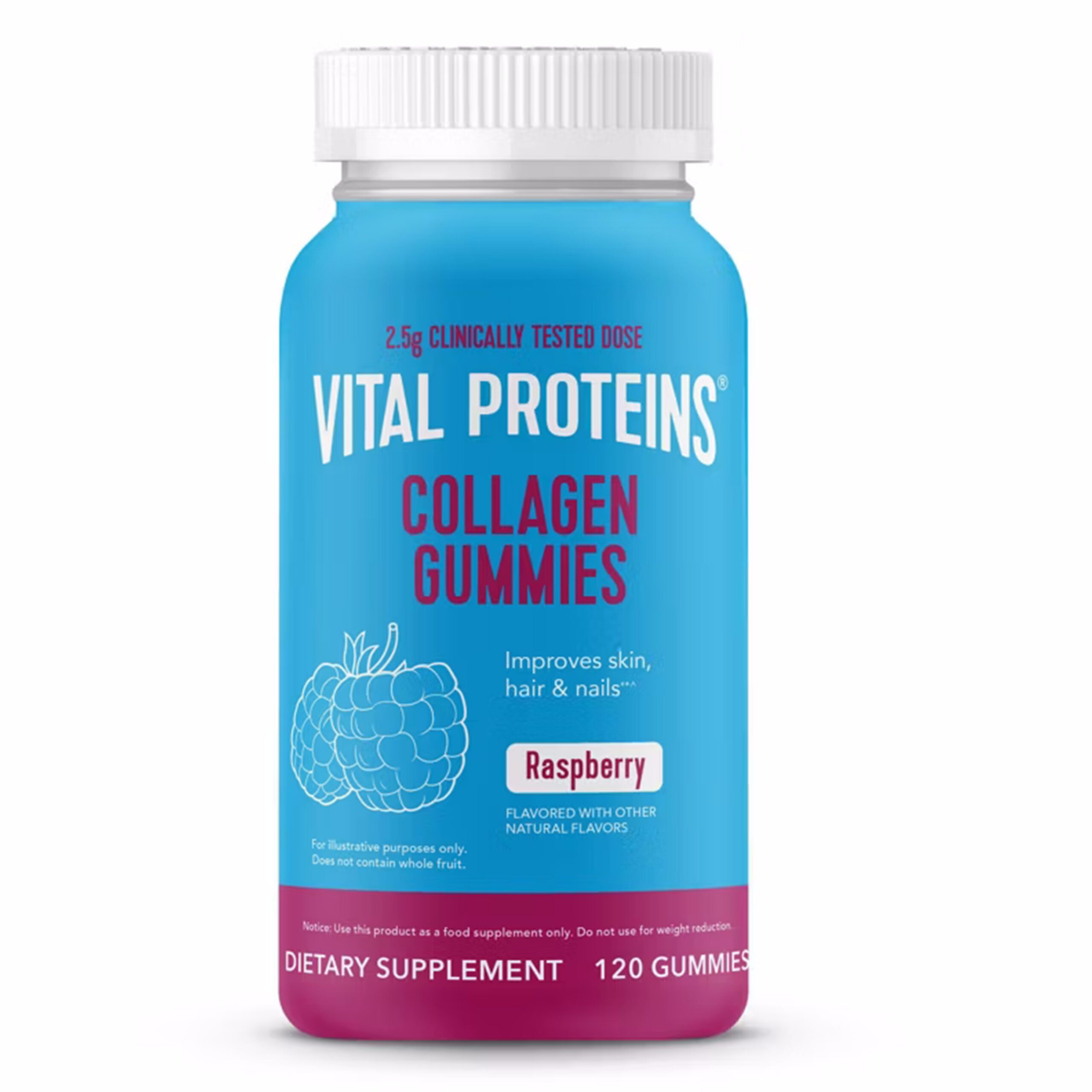 Vital Proteins Collagen Gummies - Raspberry - 120ct: Dietary Supplement, Gummies