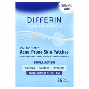 Differin Acne Patches, Pimple Patches for Acne Prone Skin, Formulated with Salicylic Acid and Centella, Fast Triple Action Power Patch for Day & Night, Dermatologist Tested, 36 Count
