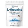 Micro Ingredients L-Theanine 200mg with Magnesium Glycinate, 400 Coconut MCT Oil Softgels | 2-in-1 Amino Acid & Mineral Complex |