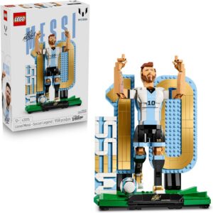 LEGO Editions Lionel Messi – Soccer Legend - Building Set for Boys & Girls, Ages 12+ - Collectible Soccer Gift with Plaque  - 43015