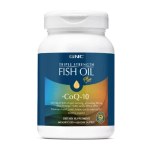 GNC Triple Strength Fish Oil + CoQ-10, 60 Softgels