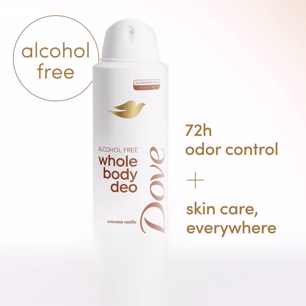 Dove Beauty Alcohol Free & Aluminum-Free Whole Body Deodorant Spray - Coconut Vanilla - 4oz - Image 7