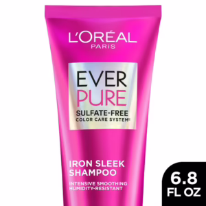 L'Oreal Paris EverPure Sulfate Free Iron Sleek Smoothing Shampoo - 6.8 fl oz: For All Hair Types, Vegan, Floral Scent