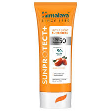 Himalaya Sun Protect+ Ultra Light Sunscreen SPF 50 PA++++ Sweat Resistant,100% No White Cast(50g)