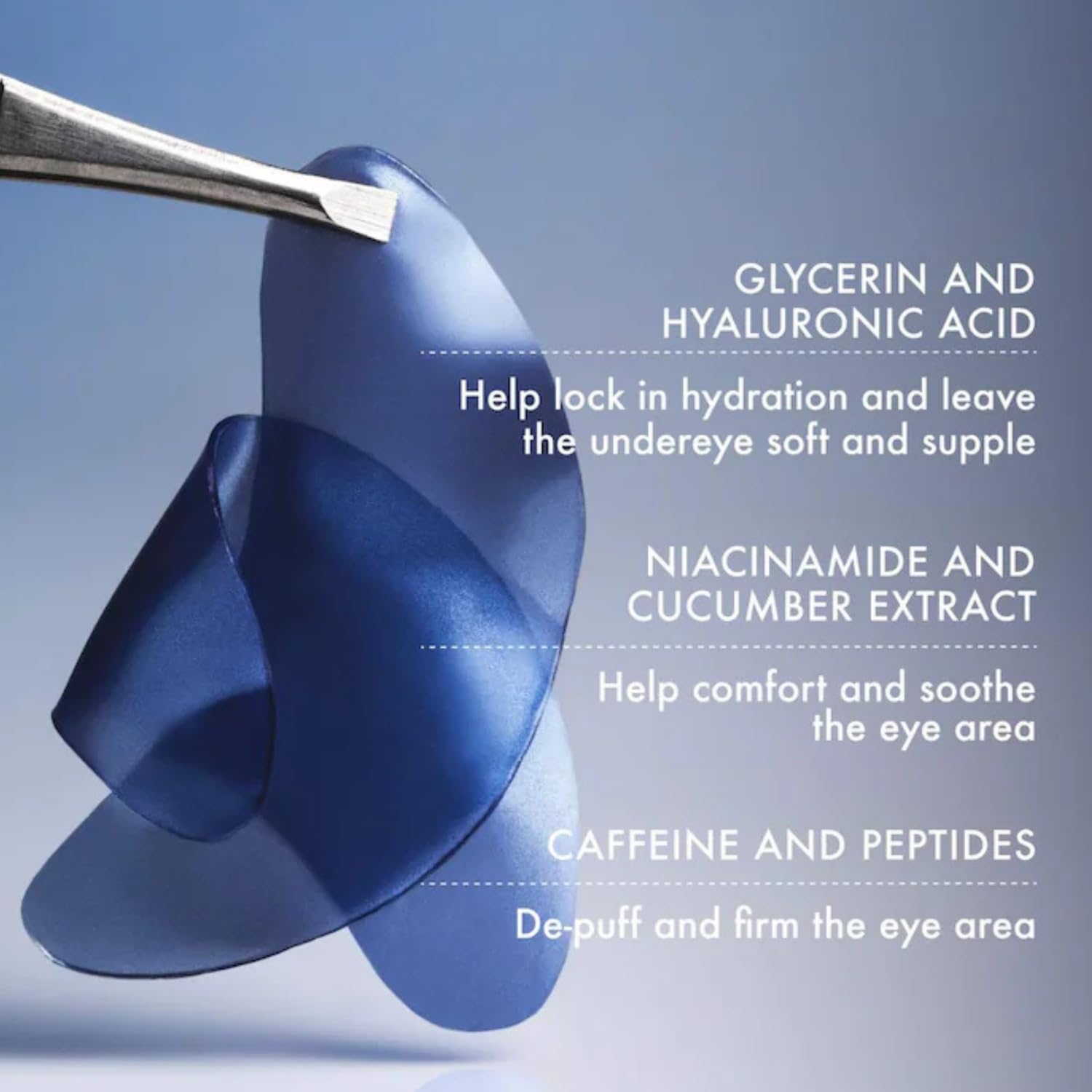 Summer Fridays Jet Lag Hydrating Eye Patches - De-puffing Hydrogel Under Eye Masks with Hyaluronic Acid, Caffeine + Peptides - Soothing + Refreshing At-Home + Travel Skin Care (6 Pairs) - Image 5