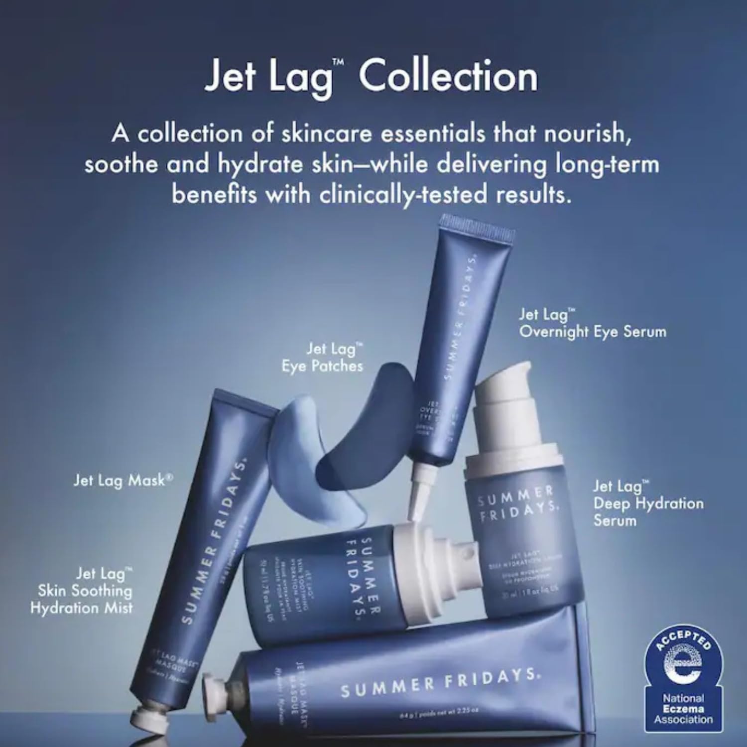 Summer Fridays Jet Lag Hydrating Eye Patches - De-puffing Hydrogel Under Eye Masks with Hyaluronic Acid, Caffeine + Peptides - Soothing + Refreshing At-Home + Travel Skin Care (6 Pairs) - Image 7