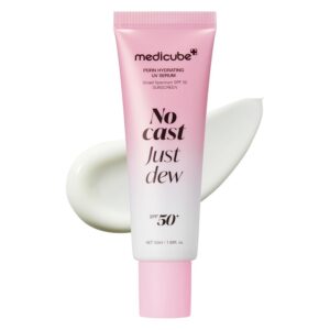 medicube Sunscreen No Cast Just Dew PDRN Hydrating UV Sun Serum | SPF 50 Fast-Absorbing Sunscreen
