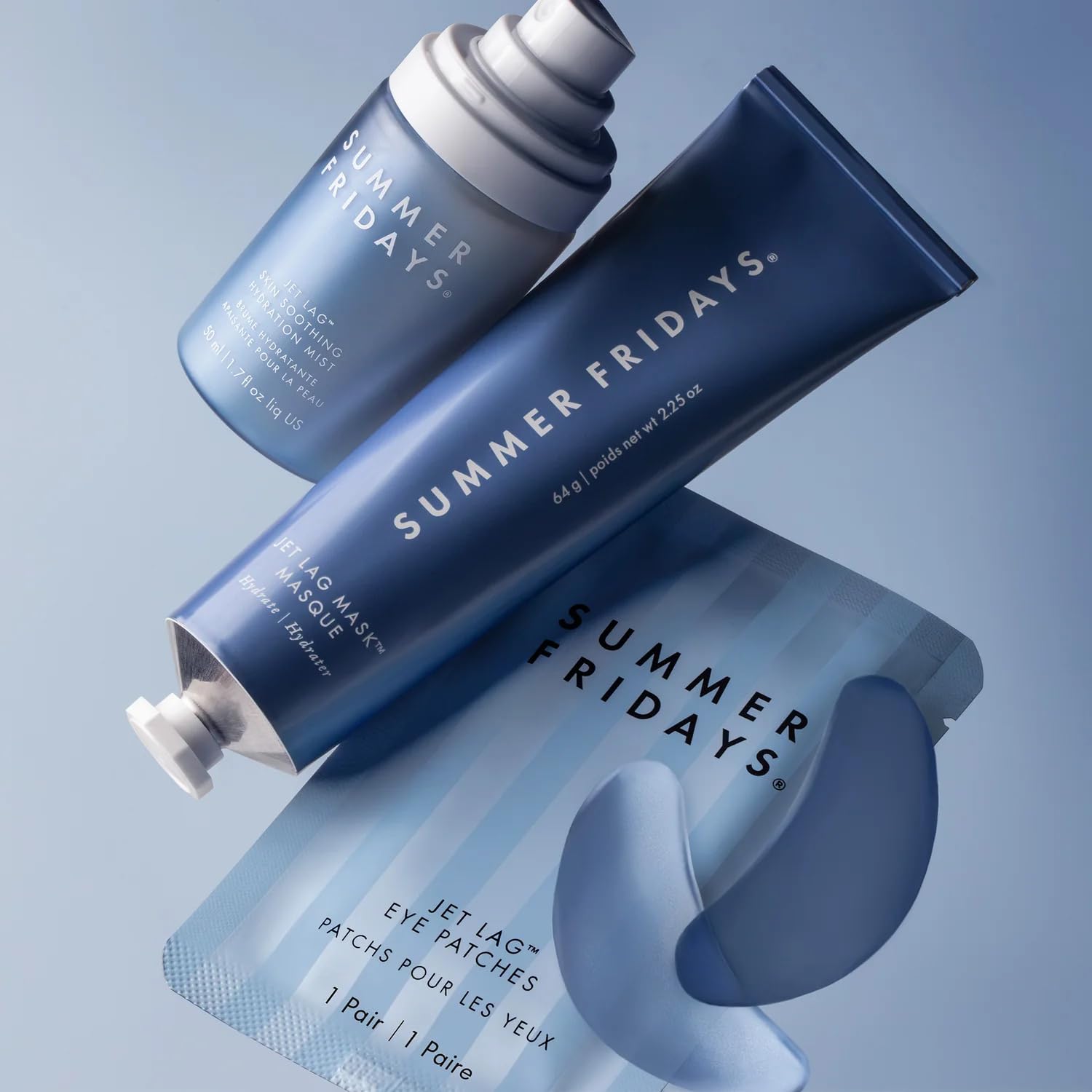 Summer Fridays Jet Lag Hydrating Eye Patches - De-puffing Hydrogel Under Eye Masks with Hyaluronic Acid, Caffeine + Peptides - Soothing + Refreshing At-Home + Travel Skin Care (6 Pairs) - Image 10