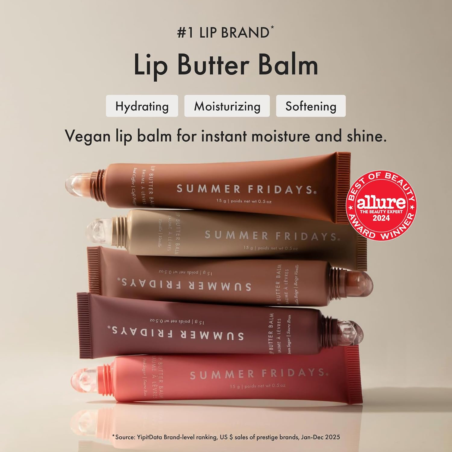Summer Fridays Lip Butter Balm - Moisturizing Lip Gloss for Instant Shine + Sheer Color - With Nourishing Shea Butter - Everyday Makeup + Skin Care Summer Essentials - Vegan - Brown Sugar (.5 Oz) - Image 4