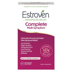 Estroven Complete Multi-Symptom Menopause Supplement for Women, 28 Ct., Clinically Proven Ingredient Provide Menopause Relief & Night Sweats & Hot Flash Relief, Drug-Free & Non-GMO (Packaging may vary)2