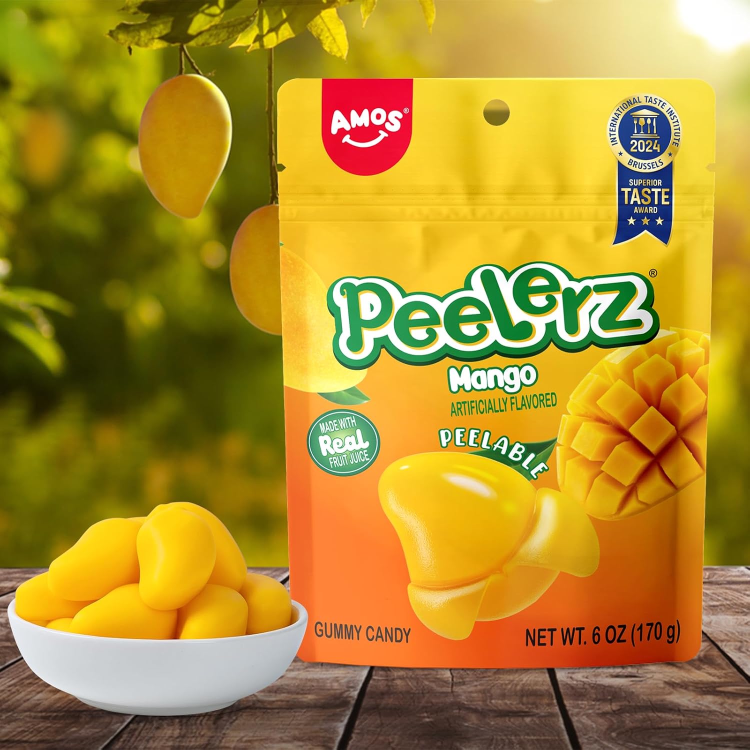 AMOS Peelerz Peelable Mango Gummy Candy,Soft Chewy Gummy 6oz - Image 7