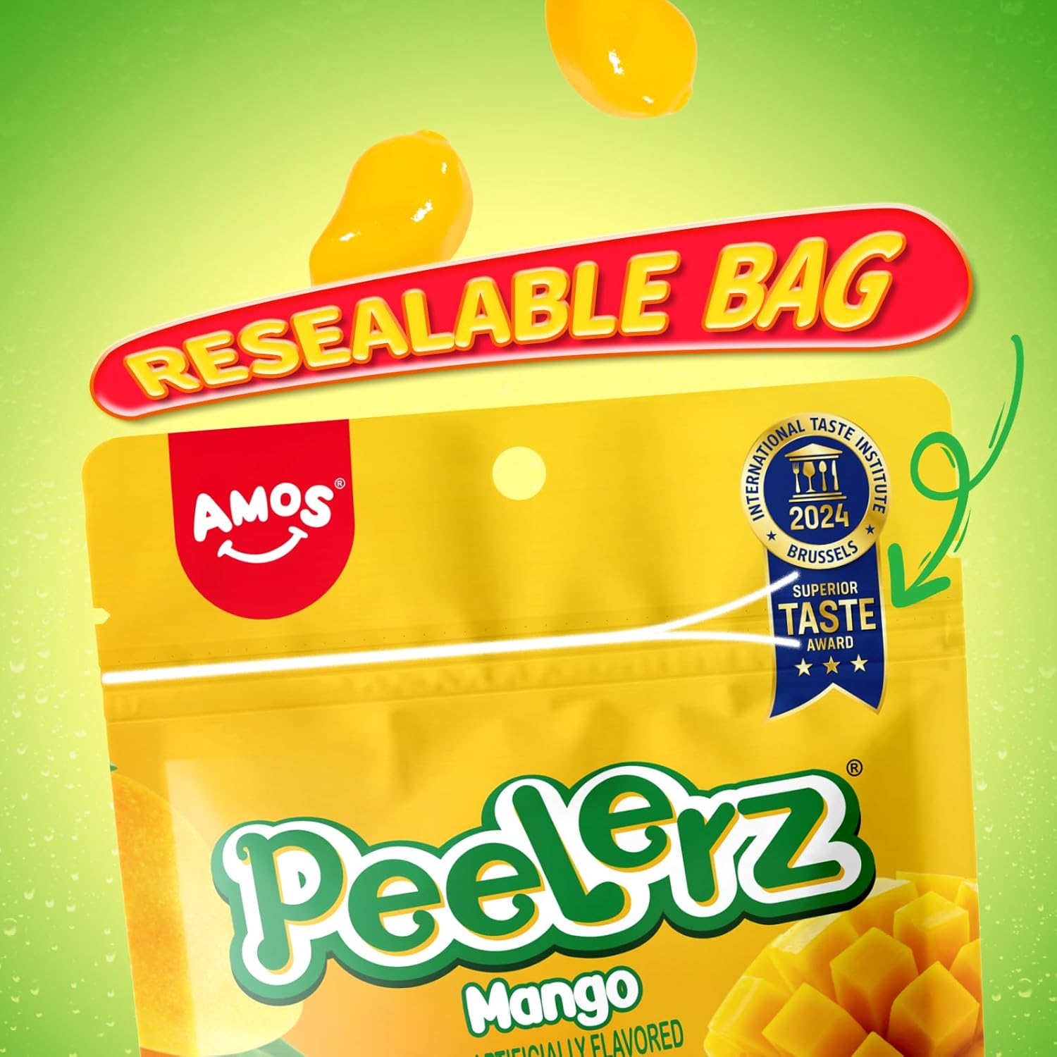 AMOS Peelerz Peelable Mango Gummy Candy,Soft Chewy Gummy 6oz - Image 5