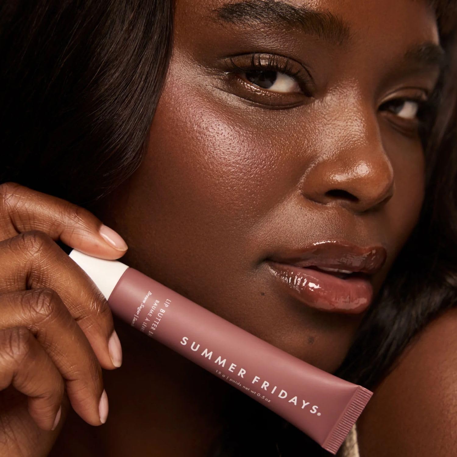 Summer Fridays Lip Butter Balm - Moisturizing Lip Gloss for Instant Shine + Sheer Color - With Nourishing Shea Butter - Everyday Makeup + Skin Care Summer Essentials - Vegan - Brown Sugar (.5 Oz) - Image 8