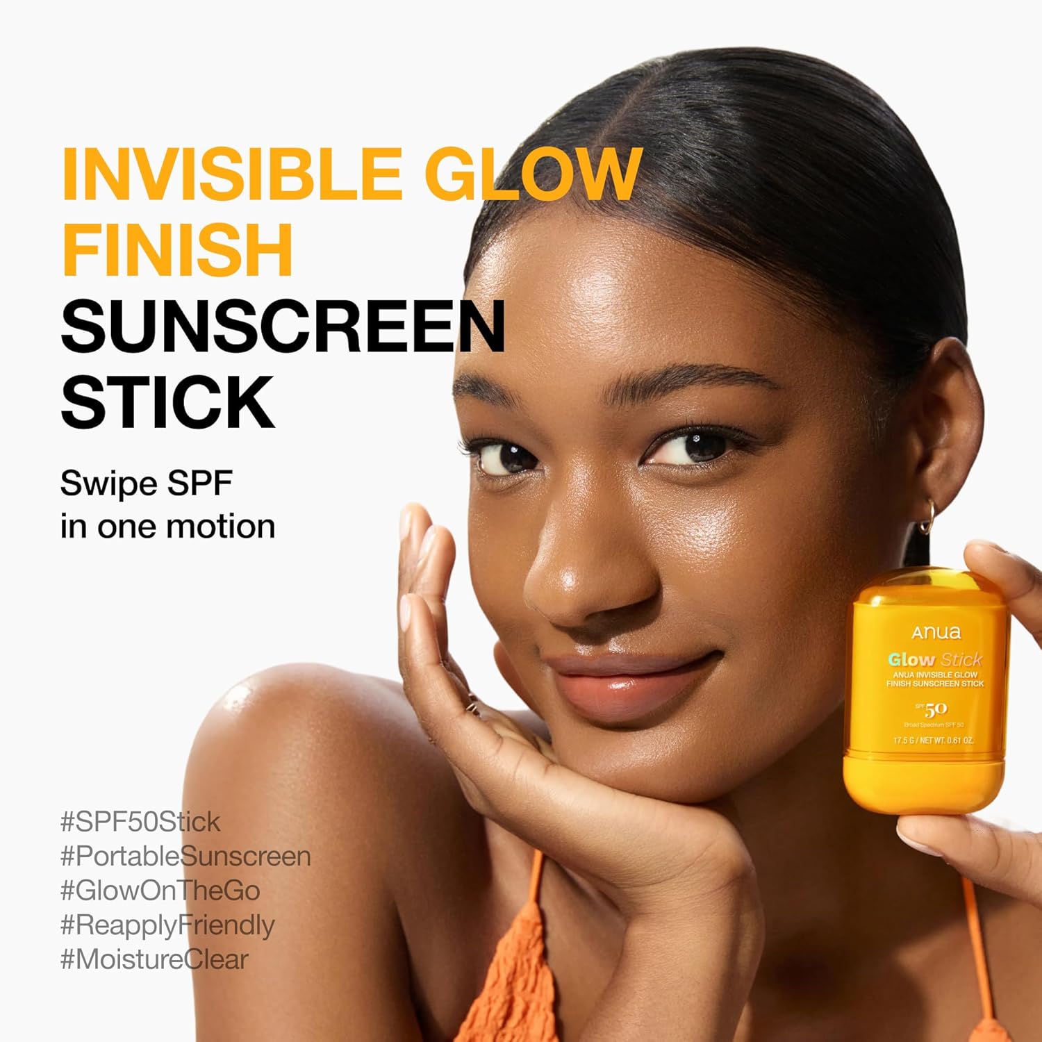 Anua Invisible Glow Sun Stick, SPF 50, Broad Spectrum UV Protection, Lightweight Sheer Finish for All Skin Types, No White Cast, Easy Reapplication, Korean Skincare, 0.61 oz - Image 3