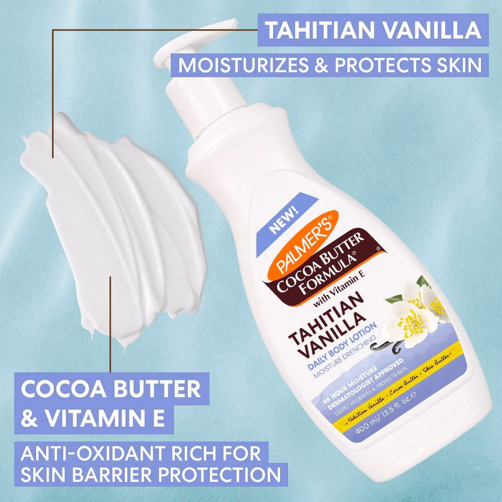 Palmer's Tahitian Vanilla Body Lotion - 13.5 fl oz: Moisturizing, For Normal to Very Dry Skin, Whole Body, Bottle - Image 7