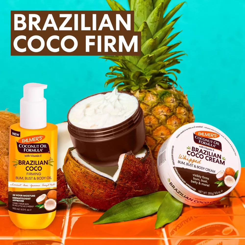 Palmer's Brazilian Coco Firming Oil - 6.5 fl oz: Liquid Body Oil for Normal to Very Dry Skin, Cocoa Butter Scent - Image 9