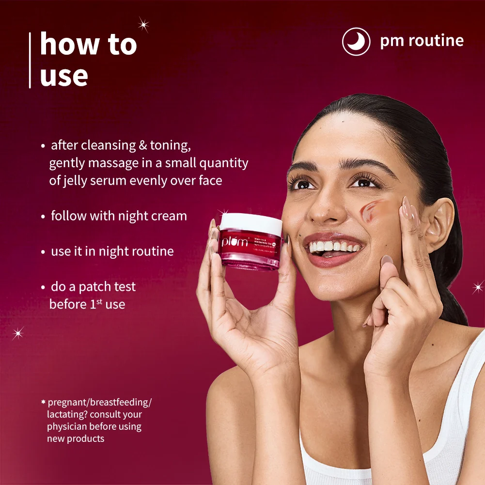 Plum Goodness Black Rice & 10% Niacinamide-TXA Night Clarity Jelly Serum, 25ml - Image 5