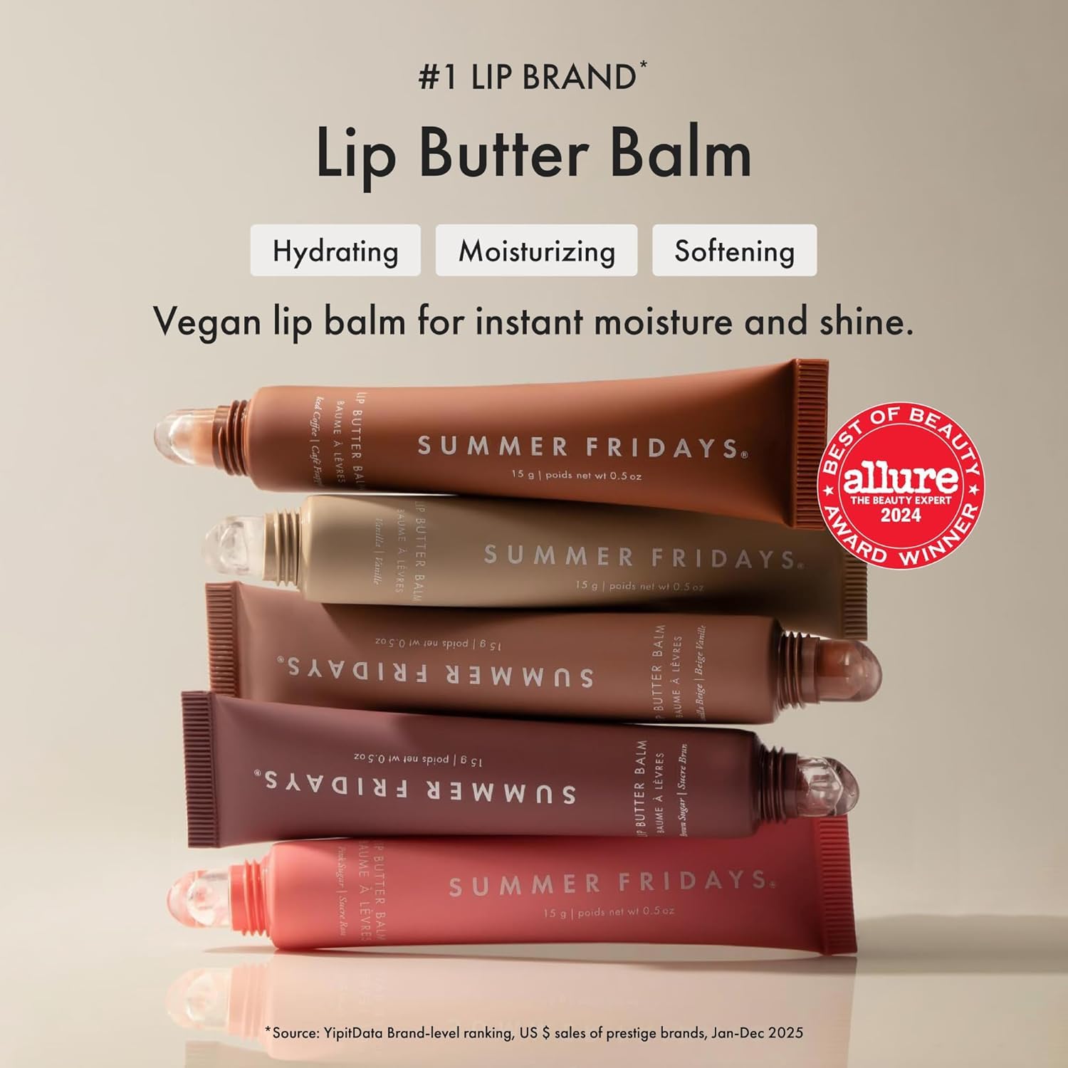 Summer Fridays Lip Butter Balm - Moisturizing Lip Gloss for Instant Shine + Sheer Color - With Nourishing Shea Butter - Everyday Makeup + Skin Care Summer Essentials - Toasted Marshmallow (.5 Oz) - Image 5