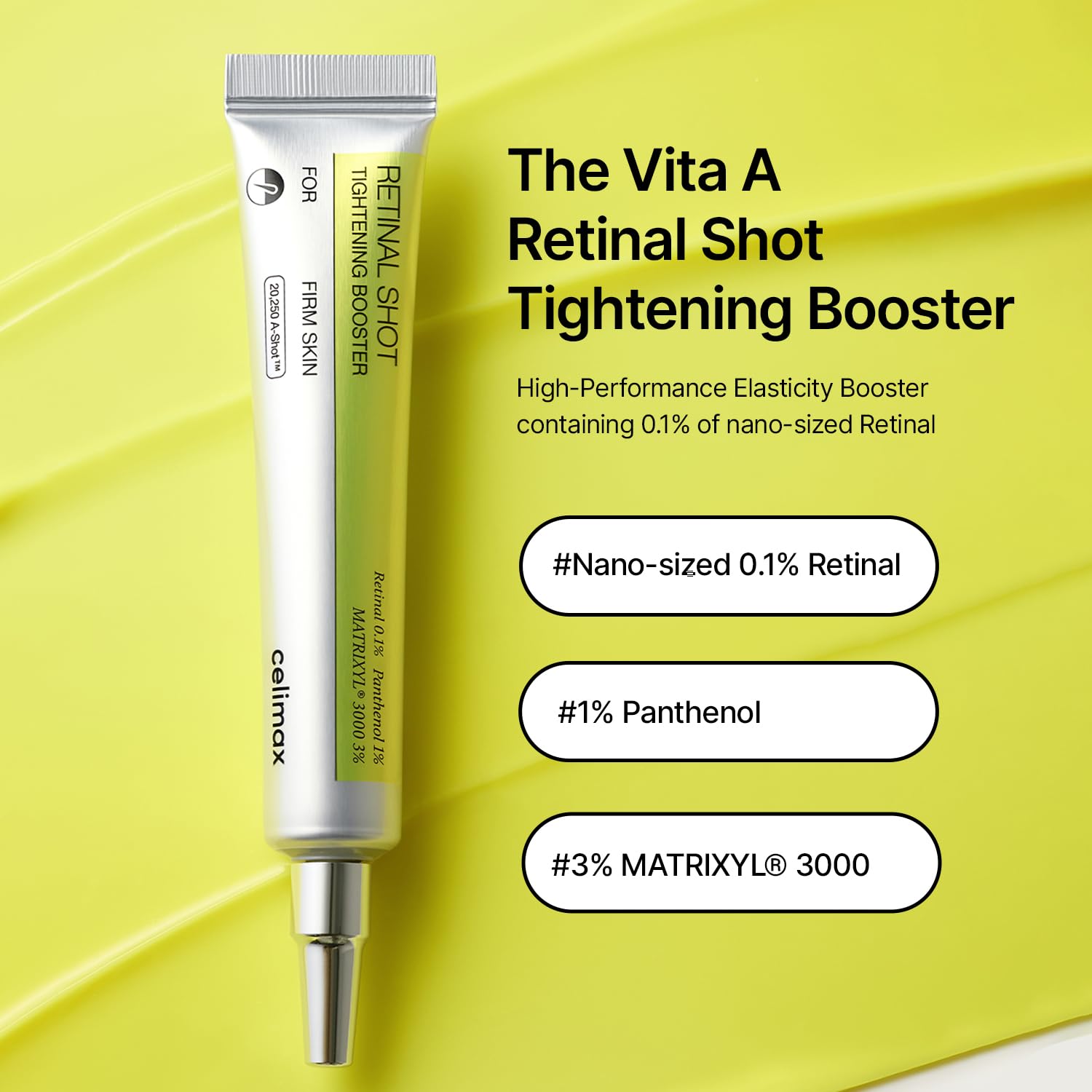 celimax The Vita A Retinal Shot Tightening Booster | 0.1% Retinal, 3% Matryxyl,15ml - Image 4