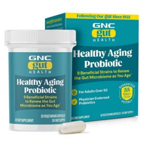 GNC Gut Health Healthy Aging Probiotic, 30 Count, 30 Servings