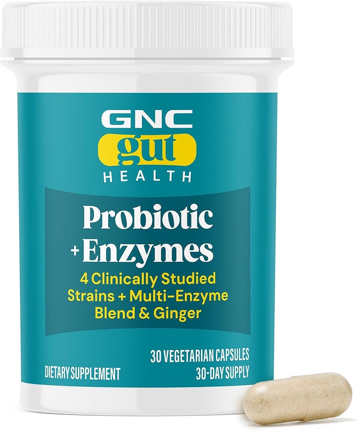 GNC Gut Health Probiotic Plus Enzymes, 30 Count, 30 Servings - Image 4