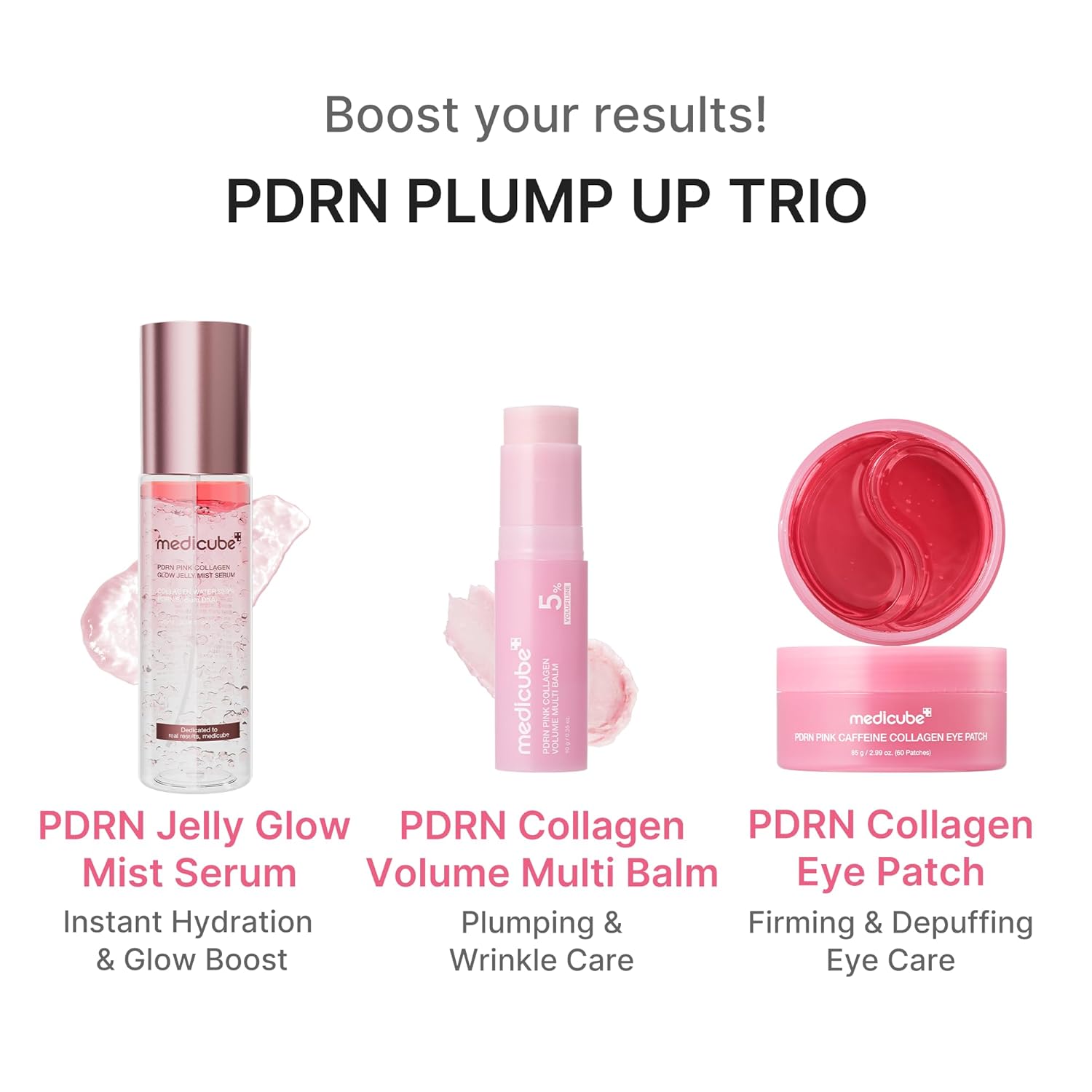 medicube PDRN Pink Collagen Volume Multi Balm Stick - Face & Body Balm | Volufiline, PDRN, NAD, Collagen - Image 8