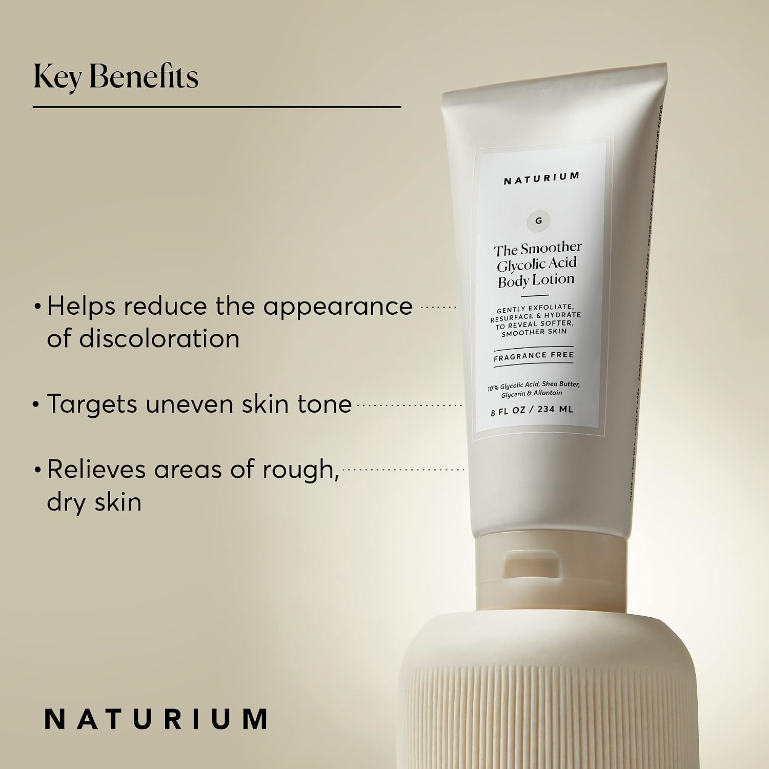Naturium The Smoother Glycolic Acid Body Lotion, Resurfacing & Exfoliating Treatment, with 10% Glycolic Acid, 8 oz - Image 5