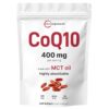 Micro Ingredients CoQ10 400 mg Per Serving, 240 Softgels | Made with Coconut MCT Oil | Coenzyme Q10 (Ubiquinone)