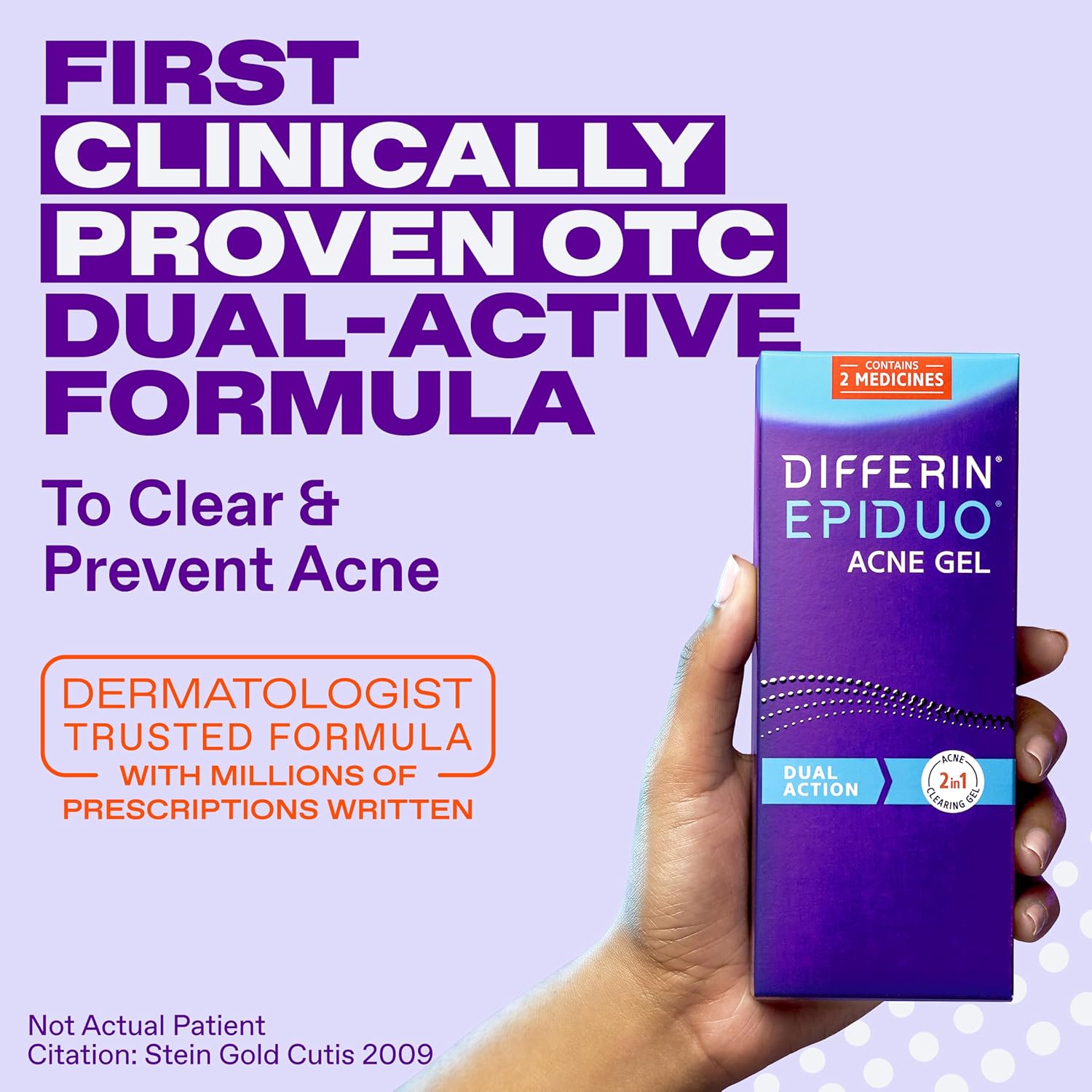Differin Epiduo Acne Gel Treatment, Adapalene & Benzoyl Peroxide, 15g Pump - Image 3