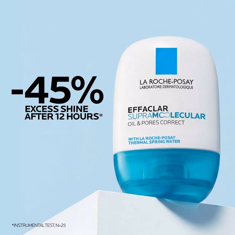 La Roche Posay Effaclar Supramolecular Oil Absorbing & Pores Correcting Acne Moisturizer, Excellent Makeup Base - 1.35 fl oz - Image 10