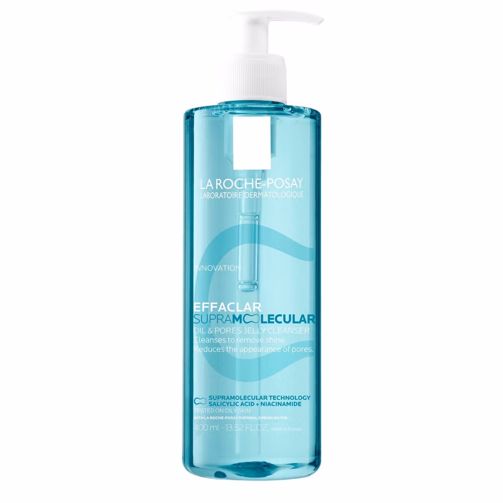 La Roche Posay Effaclar Supramolecular Oil Absorbing & Pores Correcting Acne Face Wash Jelly Cleanser- 13.52 fl oz