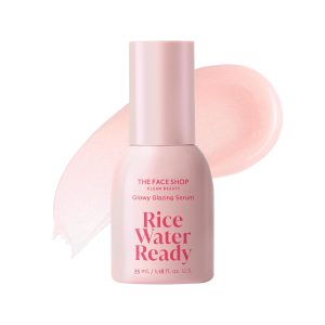 THE FACE SHOP Rice Water Ready Glowy Glazing Serum, Hydrating Glow Serum & Primer