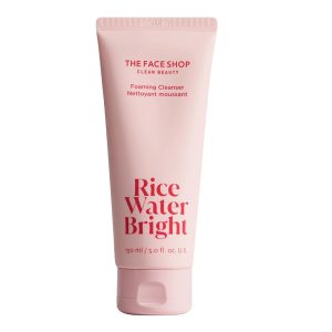 THE FACE SHOP Rice Water Bright Foaming Cleanser, Hydrating Korean Face Wash with Ceramides, Deep Pore Cleansing, All Skin Types, Gentle Skincare, Vegan, 5.0 fl. oz