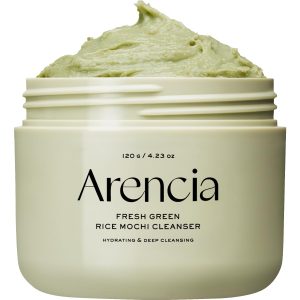 Arencia Korean Rice Mochi Face Cleanser - Face Wash, Gentle Scrub All in One for Deep Cleansing, Moisturizing, Pore Minimizing with Rice Water & Green Tea (4.23oz)