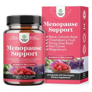 Nature's Craft Menopause Supplements for Women w Black Cohosh for Hot Flashes - 60ct