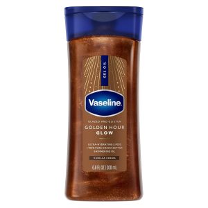 Vaseline Glazed and Glisten Golden Hour Body Gel Oil Shimmering 6.8oz
