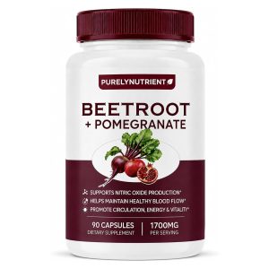 Beetroot + Pomegranate Capsules, Supports Daily Wellness, Energy & Stamina, Beet Root Capsules for Men & Women, 90 Capsules